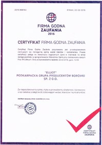 Certyfikat firma godna zaufania